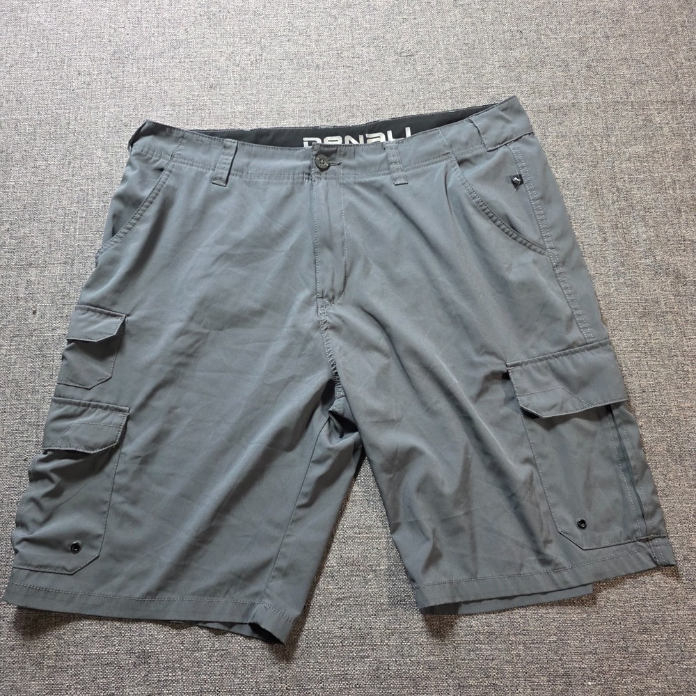Denali Cargo Shorts Mens 38 Grey Performance Stretch Hiking Fishing